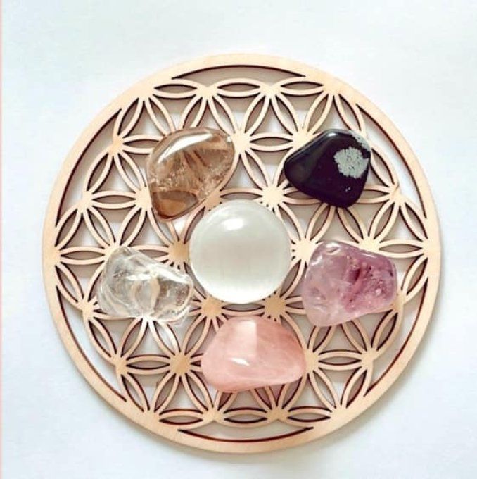 Arbre de vie en pierres Quartz Rose