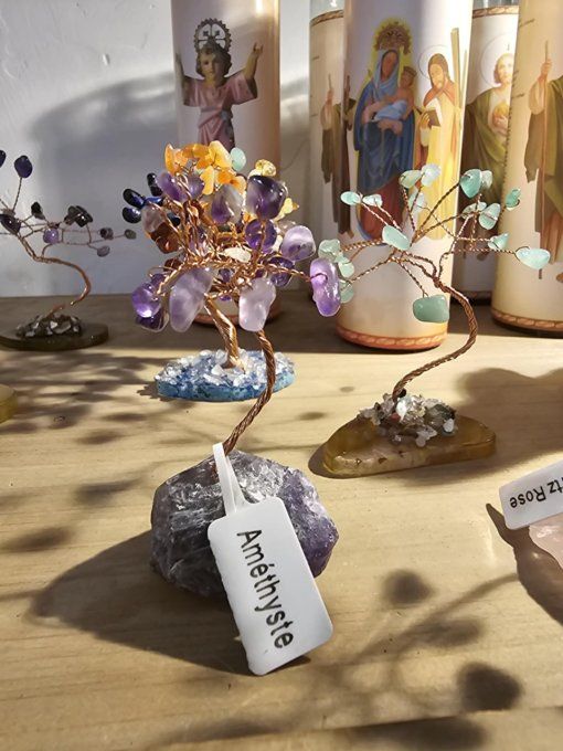 Arbre de vie en pierres Quartz Rose